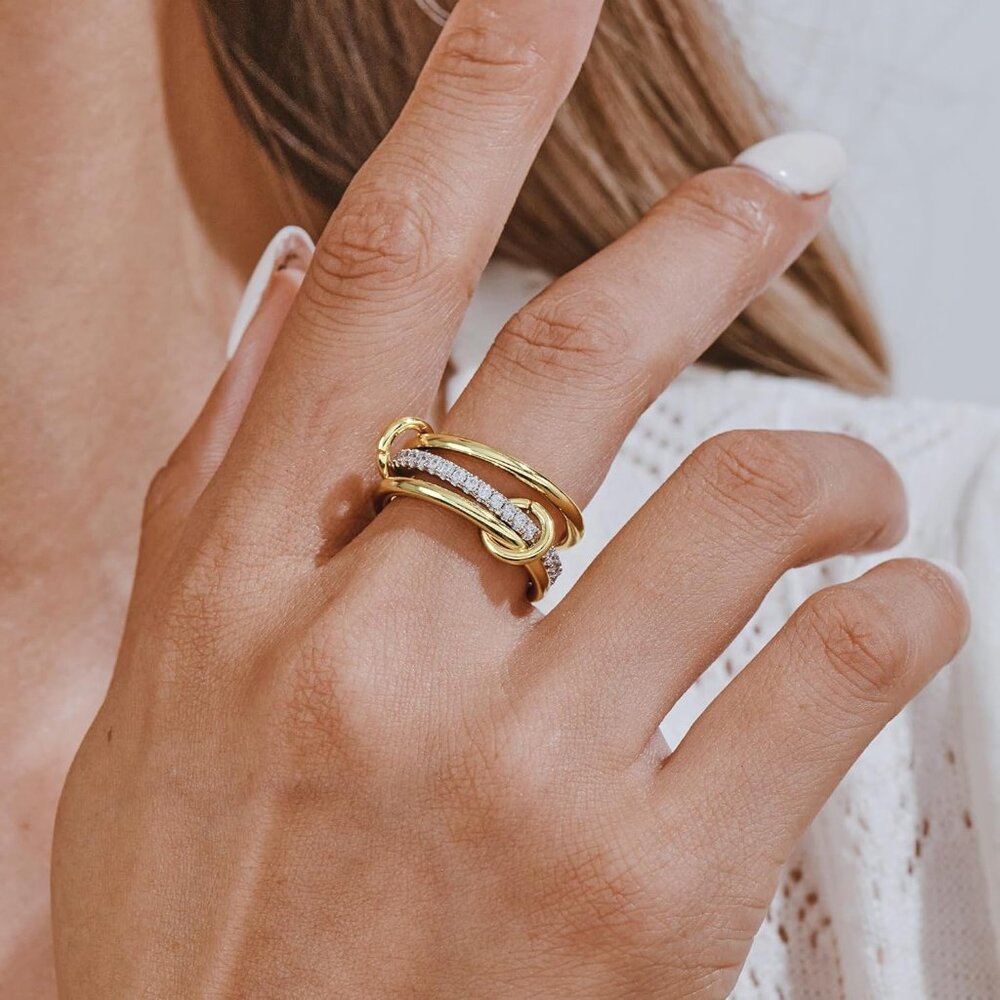 Hypoallergenic 3-Ring Stackable Set With Interloc… - image 2